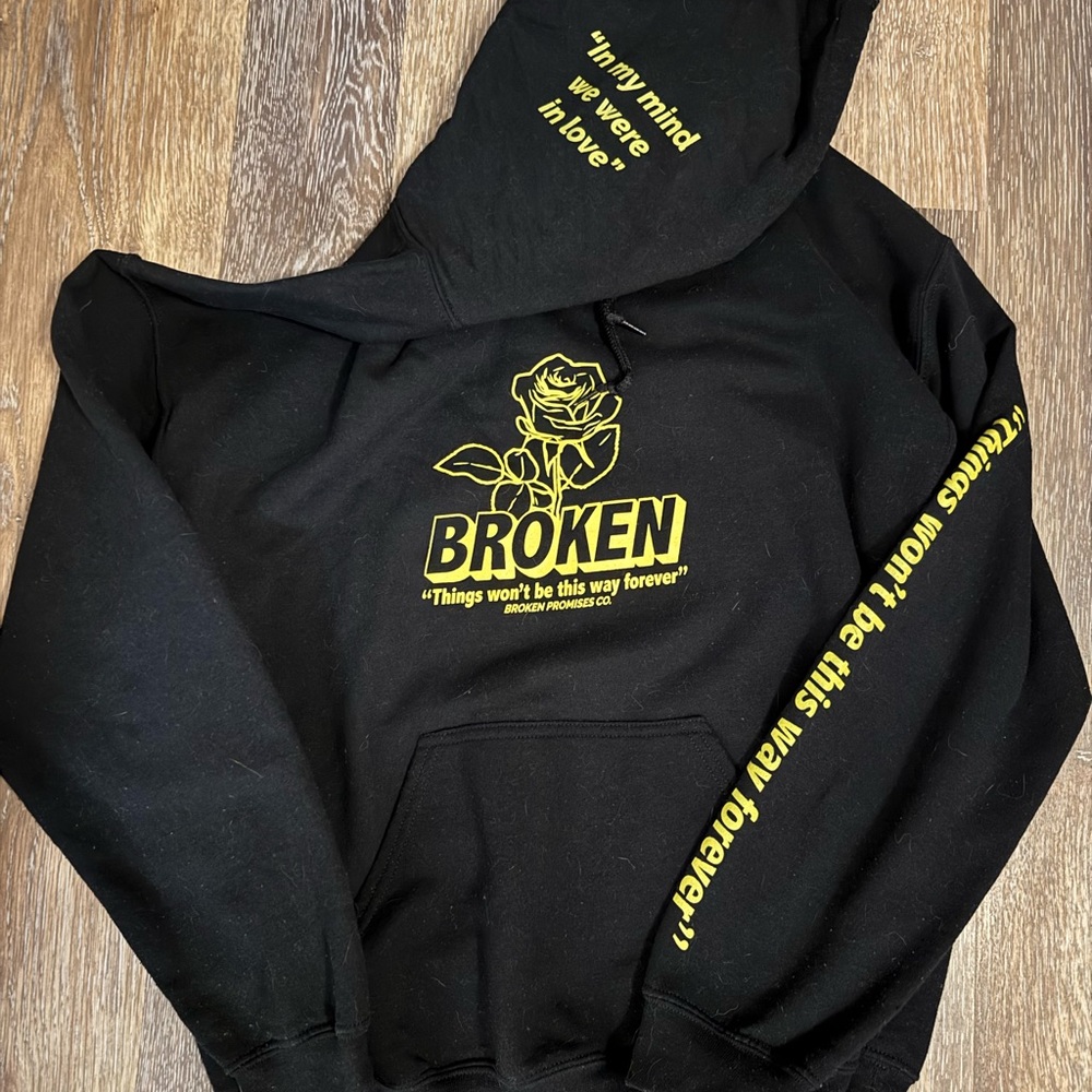 Broken Promises rose hoodie